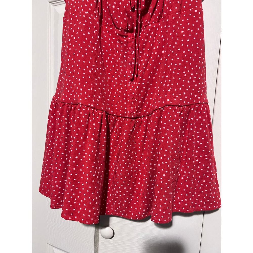 Wild Fable XXL Red Star Print Mini Dress Sleeveless - Picture 2 of 8